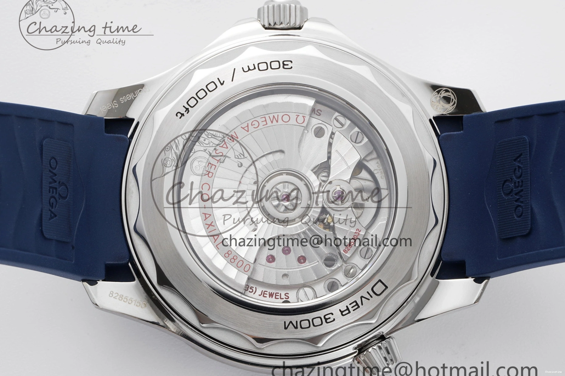 0305 SmartChoice Seamaster Diver 300M ZF 1:1 Best Edition Blue Ceramic Gray Dial on Blue Rubber Strap A 7735